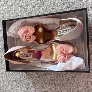 Badgley Mischka Pink Women's Rosette Heels